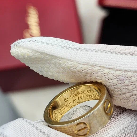 Cartier Love 18k Yellow Gold Trinity Ring Size 52 - Picture 3 of 10